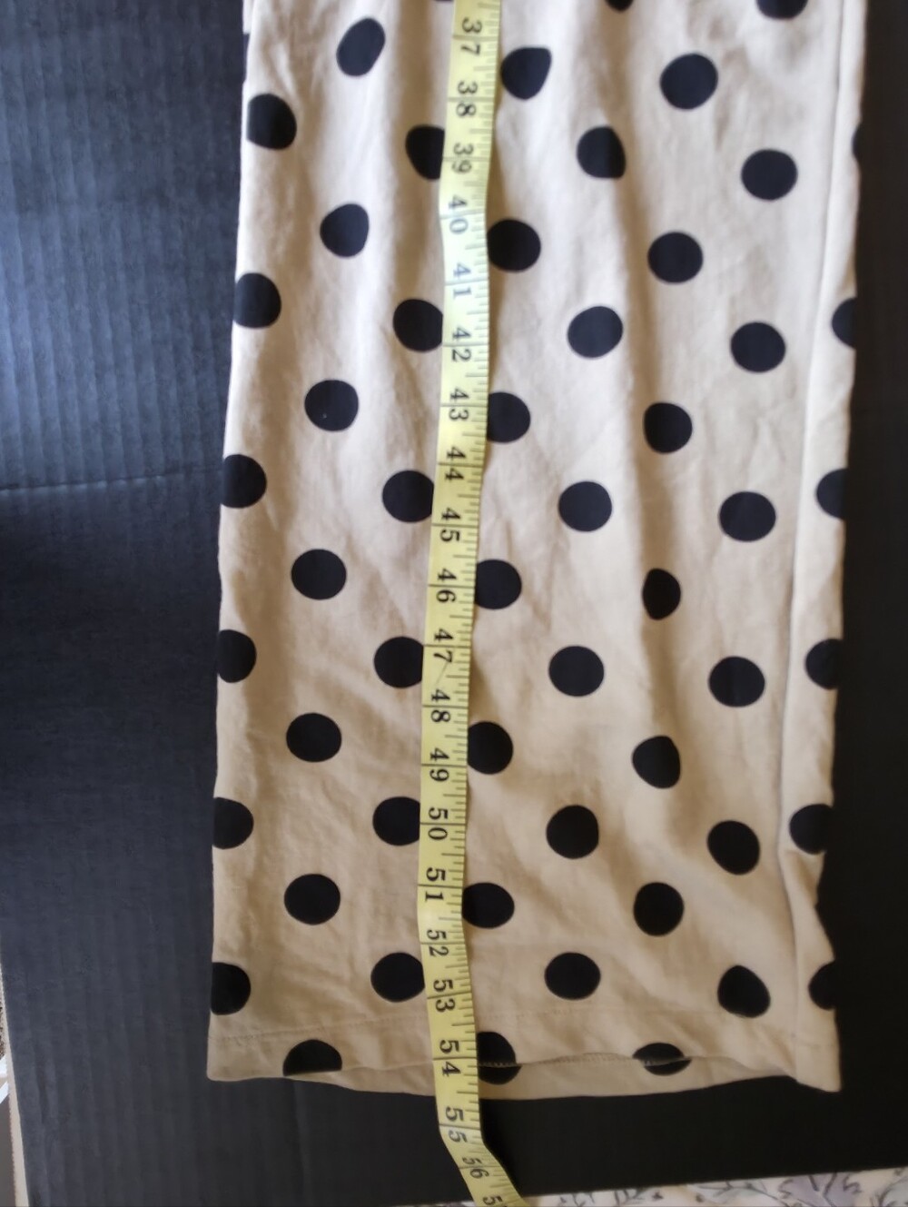 MANGO Beige Polka Dot Jumpsuit Wide Leg Puff Sleeve Old Money Resortwear Summer - Picture 8 of 8